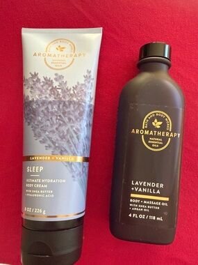 therapy Lavender + Vanilla Sleep Body Cream & Massage Oil Set - Lavender
